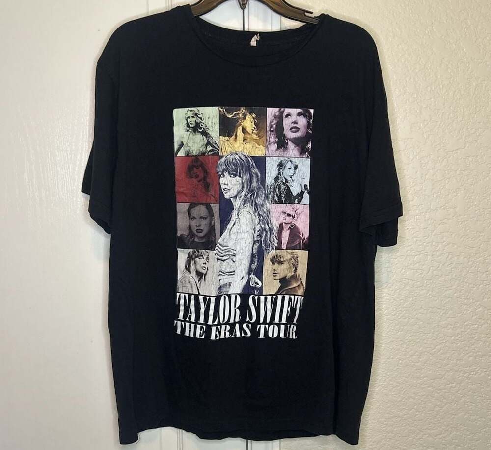 Taylor Swift The Eras Tour International Dates Graphic T-Shirt Black
